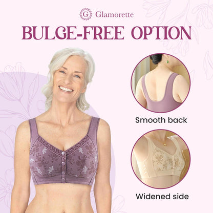 Rose Bra Wireless Front Button Bras Large Size For Women