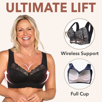 Ultimate Lift Full-Figure Seamless Lace Cut-Out Bra