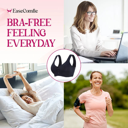 Seamless Ice Silk Front Button Plus Size Comfortable Bra