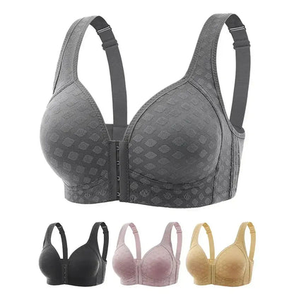 PREMIUM QUALITY FRONT BUTTON PACK OF 3 BRA GET 1 FREE