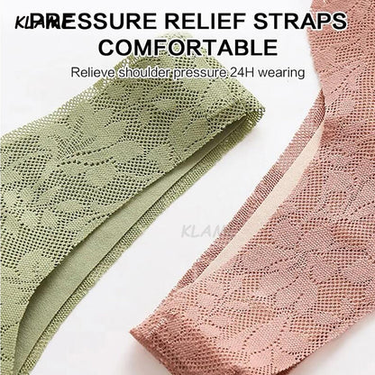 Seamless Plus Size Lace Button Front Comfy Bra ( PACK OF 3)