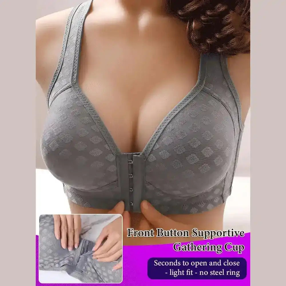 PREMIUM QUALITY FRONT BUTTON PACK OF 3 BRA GET 1 FREE