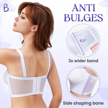 Breathable Non-Slip Strapless Front Buckle Push-Up Bra