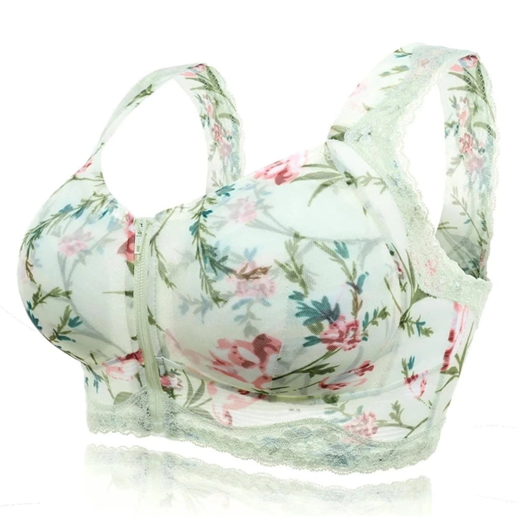 Upright Posture Zipper Wireless Floral